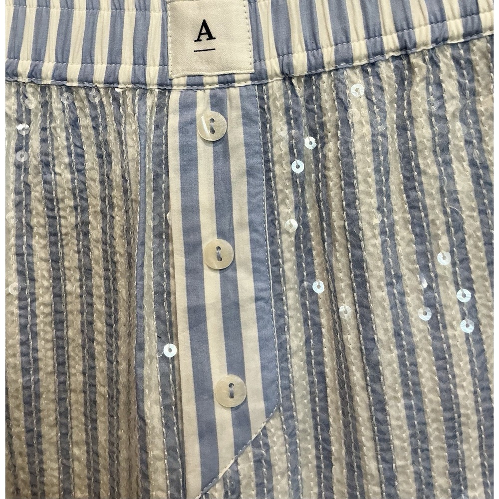 NEW Anthropologie The Wren Boxer Shorts: Sequin Edition - Light Blue Small - Picture 6 of 8